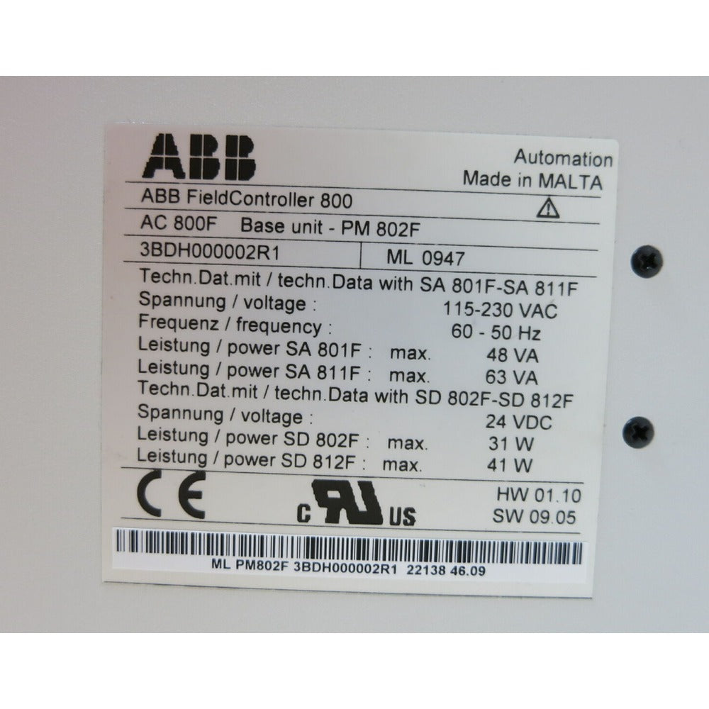 Brand new and original ABB 3BDH000002R1/PM802F FieldController