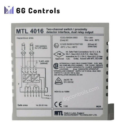 MTL MTL4016 Switch/Proximity Detector Interface Unit