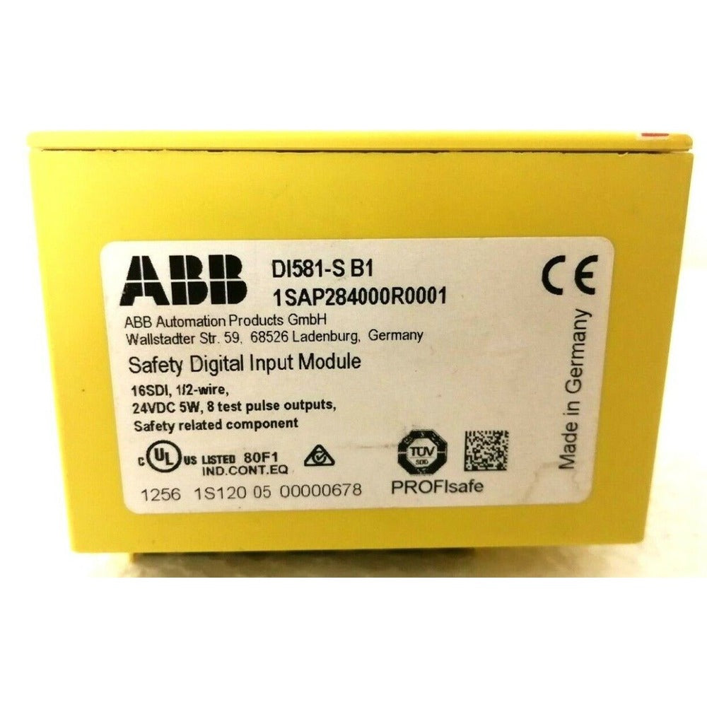 ABB DI581-S 1SAP284000R0001 Digital Input Module - 16 Channels, Fast Response Time