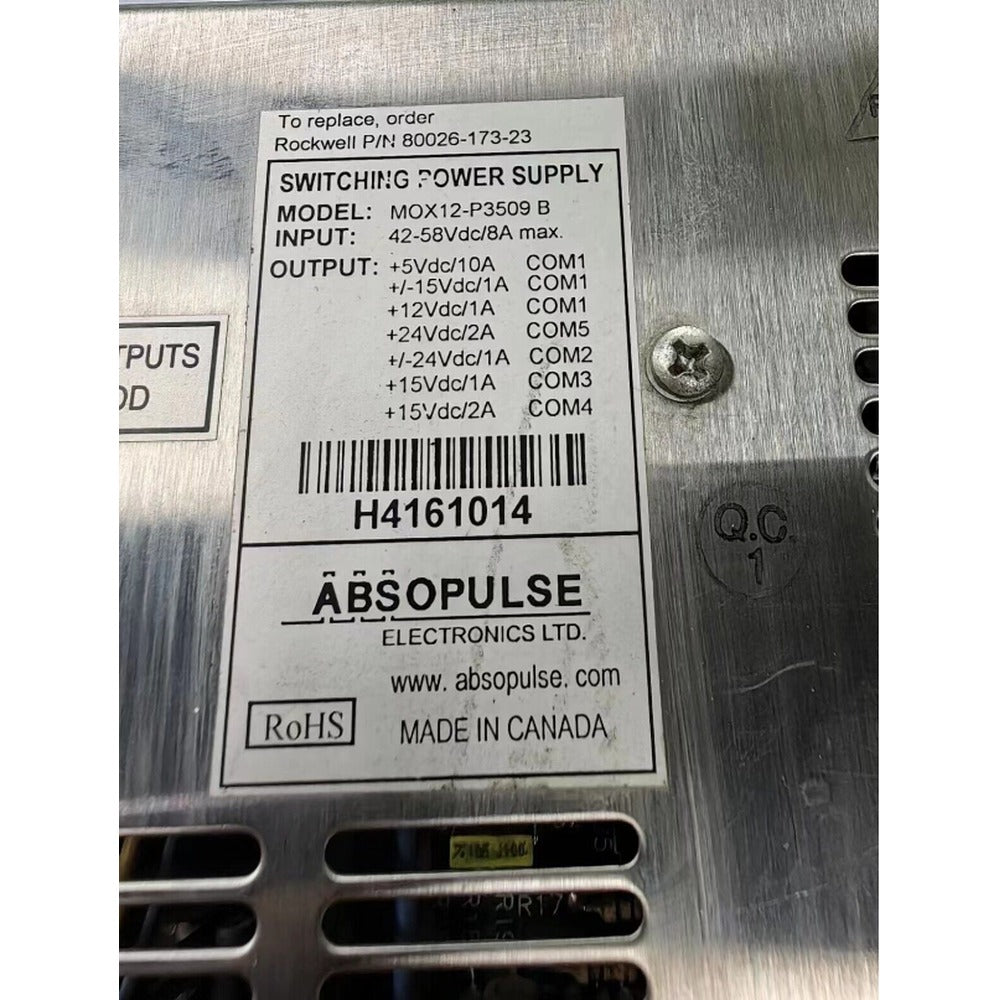 ABB MOX12-P3509B 80026-173-23 POWER SUPPLY SWITCHING good service and original