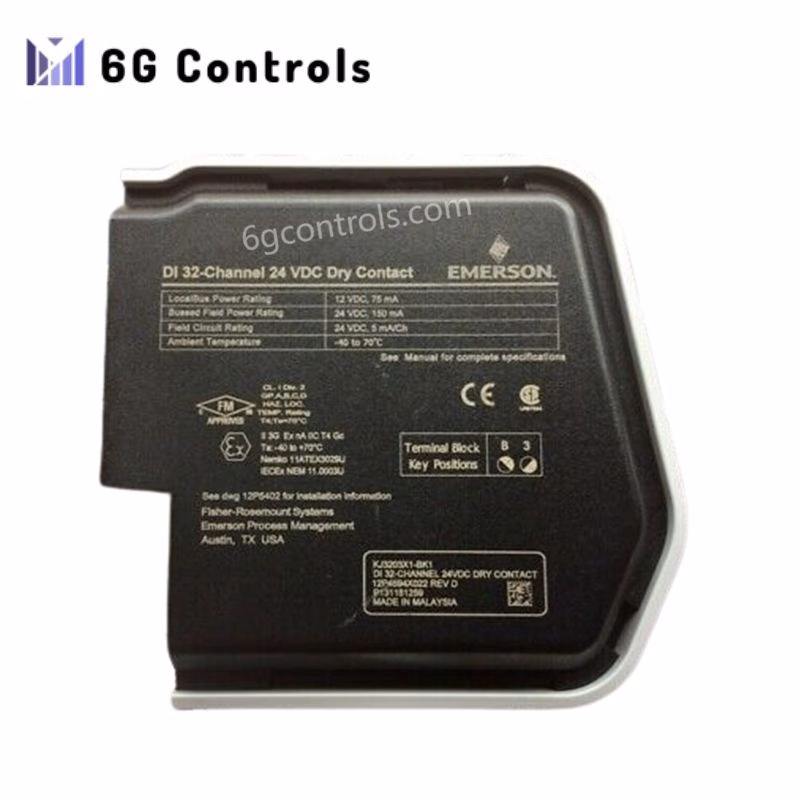 EMERSON KJ3203X1-BK1 S-Series DI 32-Channel 24 VDC Dry Contact Card